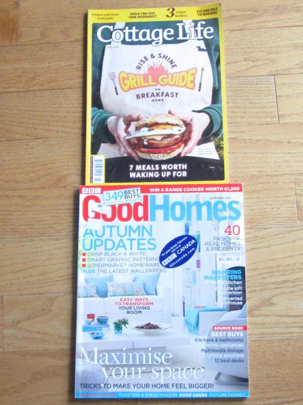 Good Homes magazine Sept 2007 & Cottage Life magazine May 2024